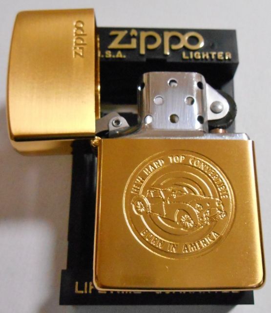 画像: ☆１９９１年４月（Ｄ） VINTAGE  オープンカー・デザイン　ゴールド  ZIPPO！新品