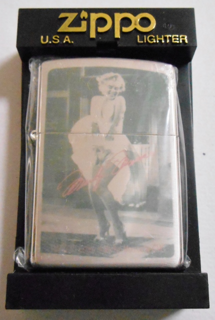 画像: ☆マリリン・モンロー！Marllyn monroe ２００１年 スカート 銀加工 ZIPPO！新品