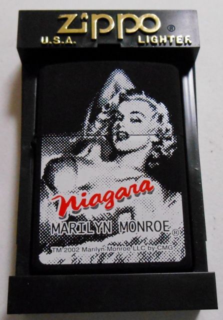 画像1: ☆マリリン・モンロー！Marllyn monroe ２００２年 ナイアガラ 黒 ZIPPO！新品