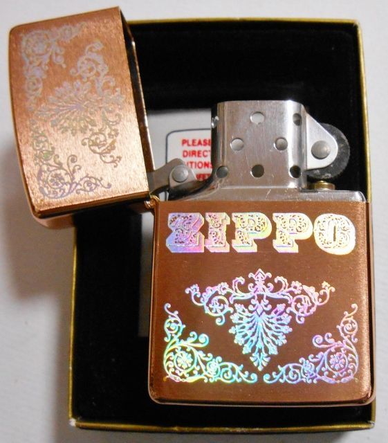 画像: ☆逸品 ！Copper 銅加工！１９９１年１０月（J） 豪華両面デザイン ZIPPO！新品未使用品