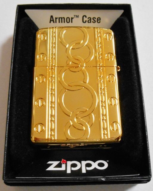 画像: ☆深め合う絆！豪華 イエローゴールド 両面深彫り ２００６年 Armor ZIPPO！新品