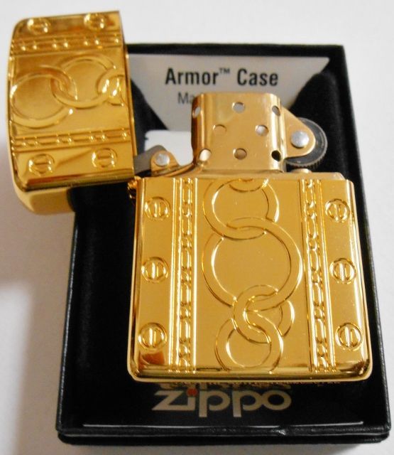 画像: ☆深め合う絆！豪華 イエローゴールド 両面深彫り ２００６年 Armor ZIPPO！新品