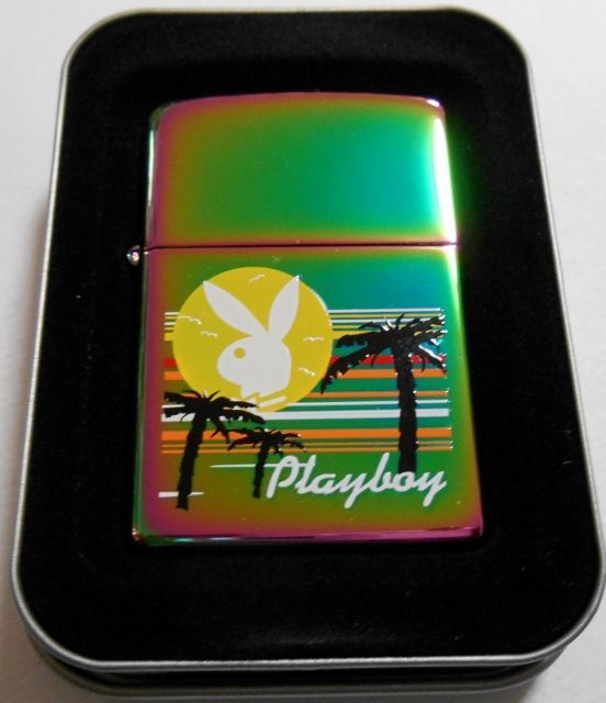 画像1: ☆PLAYBOY！プレイボーイ ２００４年 虹色 スペクトラム USA ZIPPO！新品B