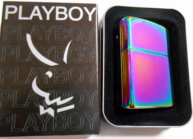 画像: ☆PLAYBOY！プレイボーイ ２００４年 虹色 スペクトラム USA ZIPPO！新品B