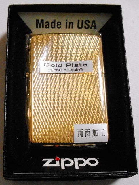 画像1: ☆輝く・・ゴールド！GOLD PLATE 両面繊細なデザイン ２０１４ ZIPPO！新品
