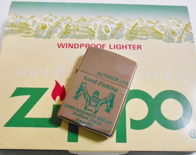 画像: ★JOKERが・・WINDY トランプ付！１９９６年１１月 OUTDOOR LIFE 釣り人 銀加工 ZIPPO！未使用品