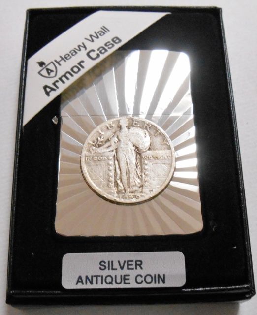 画像: ☆豪華！本物 ANTIQUE COIN （純銀製コイン）アーマー 銀加工 ２００７年 ZIPPO！新品 
