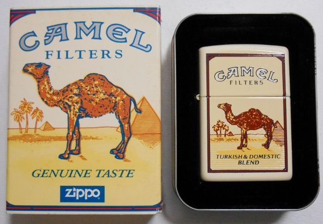 ☆キャメル！CAMEL CLASSIC １９９８年４月 タバコ柄 クリーム ZIPPO