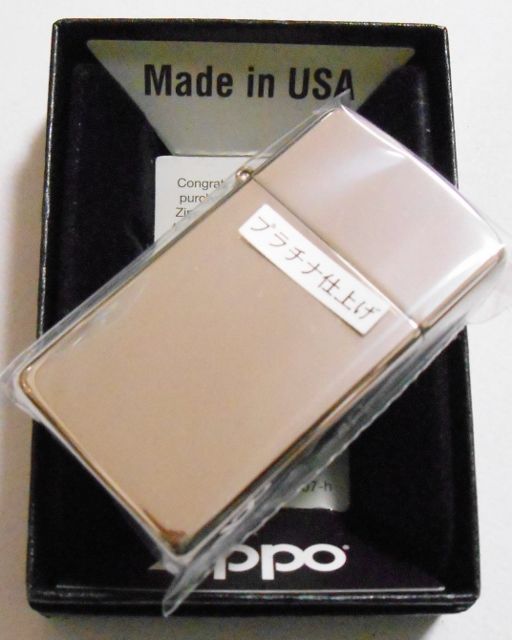 画像: ☆輝く・・プラチナ加工！PLATINUM COATING スリム ミラー ZIPPO！新品