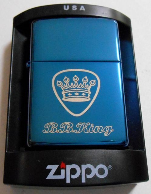 画像1: ☆B.B.KING！ブルース界の巨匠 B.B.キング ブルー ２００８年 USA ZIPPO！新品