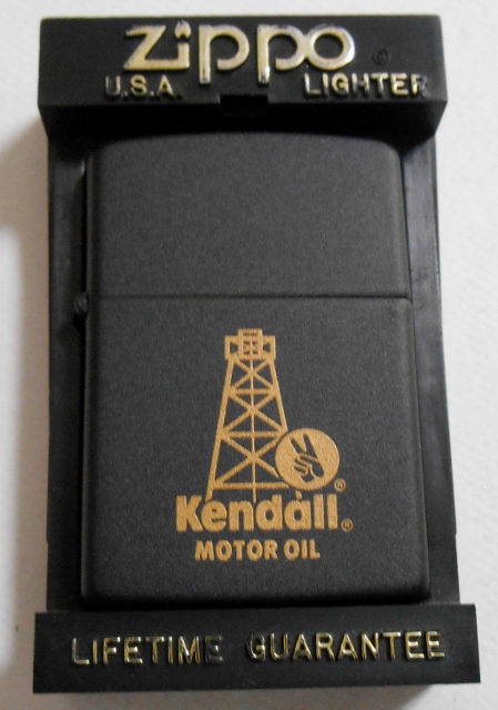 画像1: ☆Kendall！１９９０年代 ケンドル石油 MOTOR OIL BLACK ZIPPO！未使用品