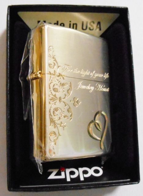 画像: お洒落な・・Jewelry Heart！シルバー＆ゴールド ZIPPO！新品