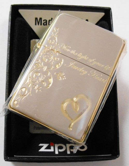 画像: お洒落な・・Jewelry Heart！シルバー＆ゴールド ZIPPO！新品