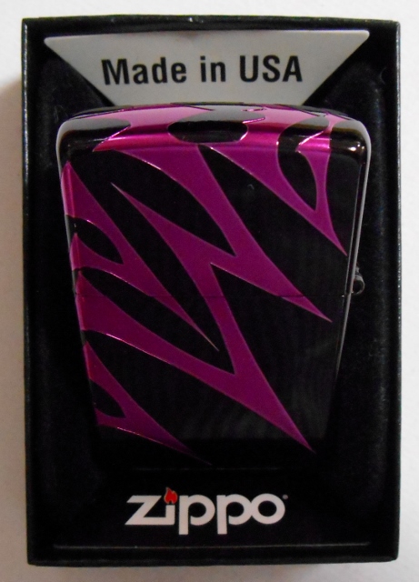 画像: ★TRIBAL！ブラック＆バイオレット！四面連続五面デザイン ２０１２年 ZIPPO！新品