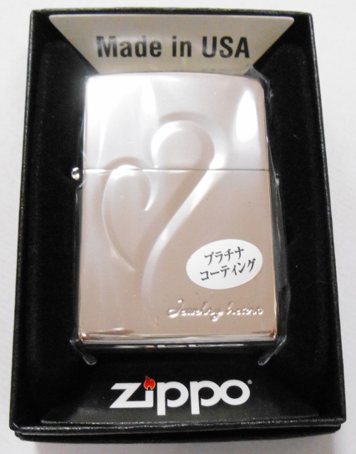 画像1: お洒落な・・Jewelry Heart！輝く・・プラチナ加工 ZIPPO！新品