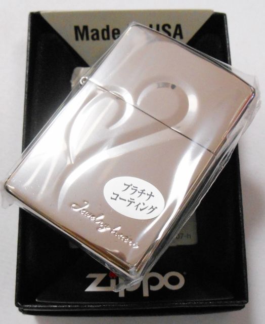 画像: お洒落な・・Jewelry Heart！輝く・・プラチナ加工 ZIPPO！新品