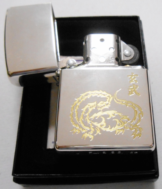 ☆風水 四神相応！玄武 シルバー銀加工 鏡面 ２００２年 ZIPPO！新品