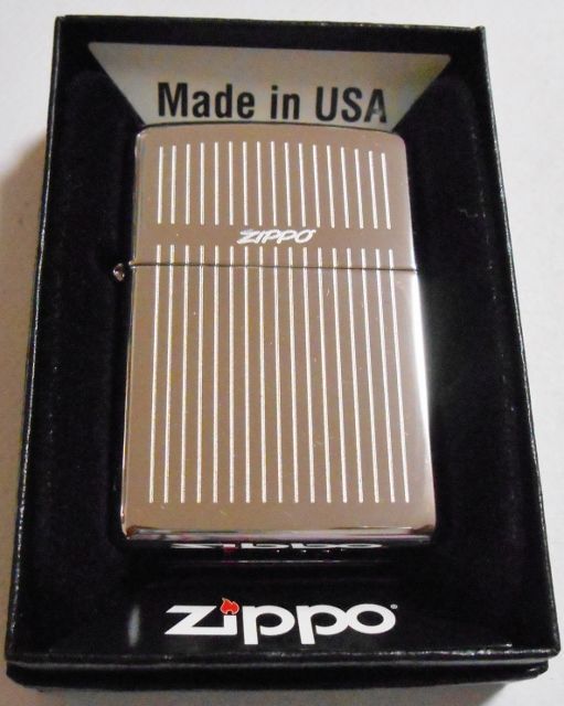 画像: ★お洒落な・・ストライプ！エンジンターン USA ＃２５０ ２００９年 ZIPPO！新品