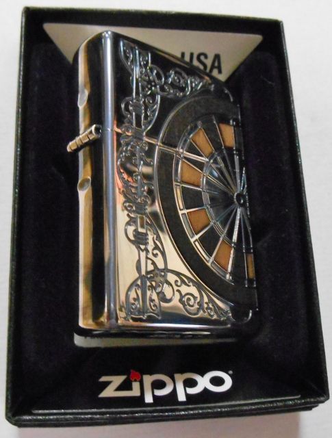 画像: ☆豪華！ダーツ！ＤＡＲＴＳ GAMES シルバー古美 両面デザイン ２０１４年 ＺＩＰＰＯ！新品