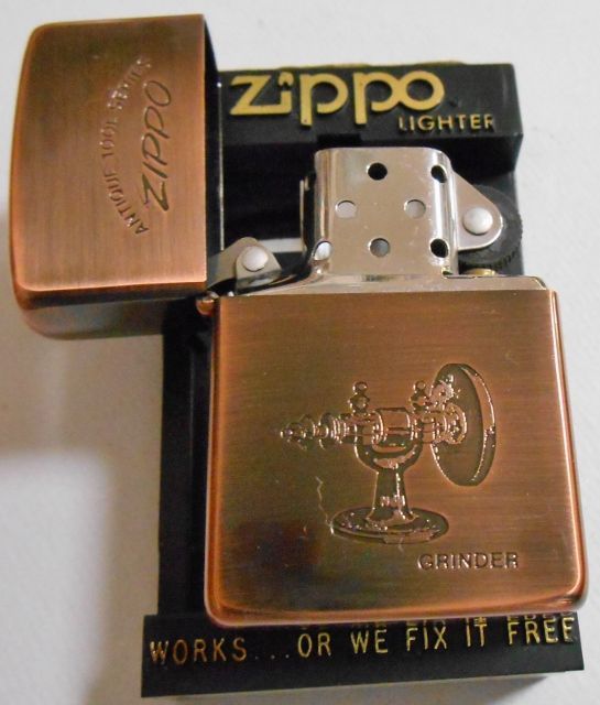 画像: ★１９８７年１月 ANTIQUE TOOL 工具シリーズ！グラインダー 銅古美 ZIPPO！新品