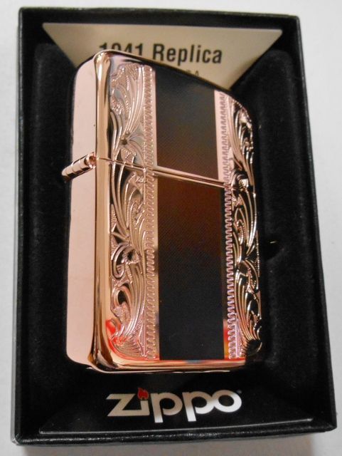 画像: ☆豪華！１９４１モデル 銅加工アラベスク！COPPER COATING 鏡面 ２０１３年 ZIPPO！新品