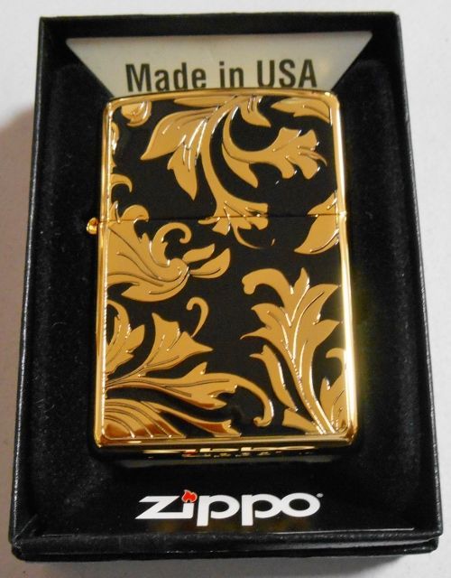 画像1: ☆豪華！輝く・・ゴールドプレート＆ブラック！両面 OLD FASHION ２０１４年 ZIPPO！新品