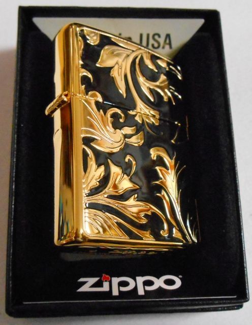 画像: ☆豪華！輝く・・ゴールドプレート＆ブラック！両面 OLD FASHION ２０１４年 ZIPPO！新品