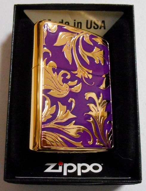 画像: ☆豪華！輝く・・ゴールドプレート＆パープル！両面 OLD FASHION ２０１４年 ZIPPO！新品