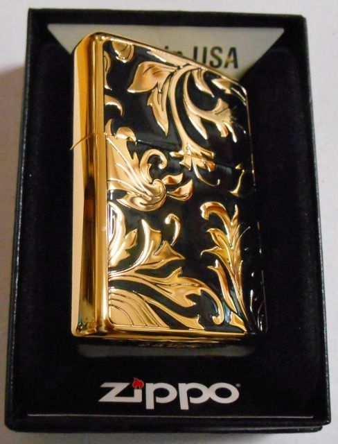 画像: ☆豪華！輝く・・ゴールドプレート＆ブラック！両面 OLD FASHION ２０１４年 ZIPPO！新品