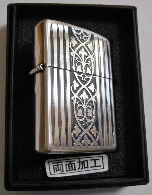 画像: ★２０歳の記念に・・ロマネスク！中世ローマ風 両面深彫デザイン ２００４年４月 ZIPPO！新品その１