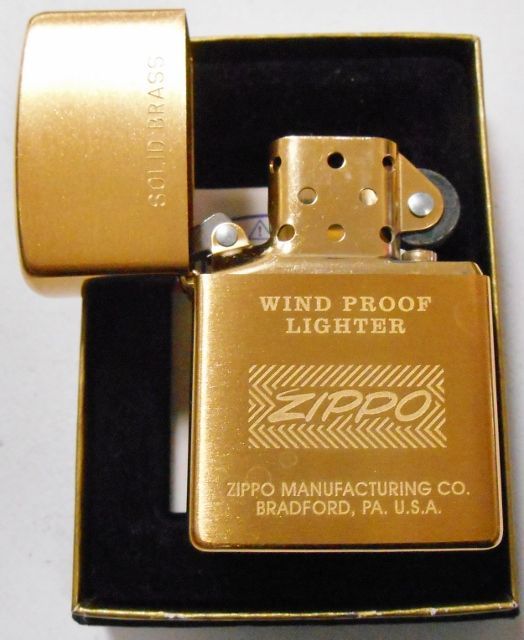 画像: ☆真鍮無垢ケース！２００４年６月 Brushed Solid Brass 刻印有り Zippo！新品