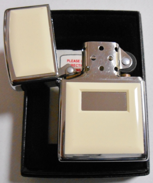 画像: ☆ウルトラライト！１９９５年９月  お洒落な・・両面アイボリー！ZIPPO 未使用品