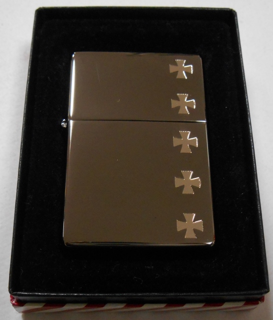 画像: ☆１９３７ レプリカ 渋い・・ブラック！クロスデザイン！２００３年 ZIPPO！新品