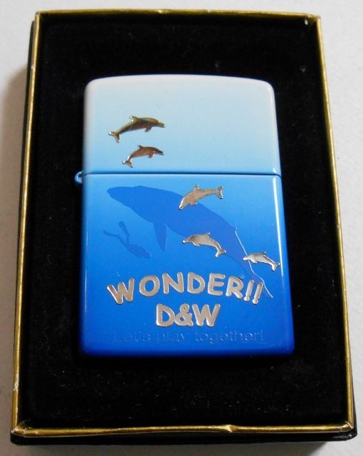 画像1: ☆ＷＯＮＤＥＲ！D&W イルカ＆くじら オーシャンブルー ２００４年３月 ＺＩＰＰＯ！新品A