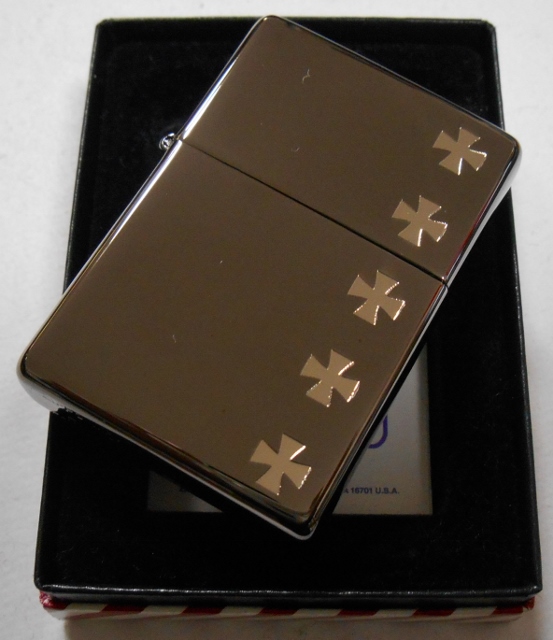 画像: ☆１９３７ レプリカ 渋い・・ブラック！クロスデザイン！２００３年 ZIPPO！新品