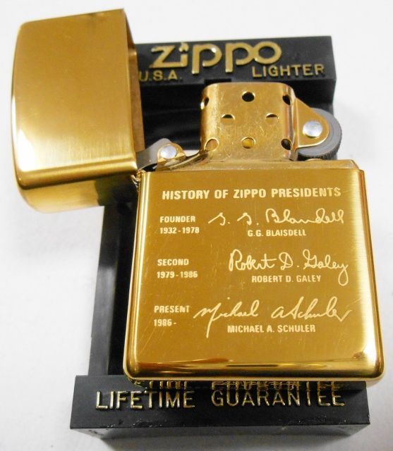 画像: ☆１９９７年１０月 ZIPPO社歴代社長サイン！真鍮 High Polish Brass Zippo！新品