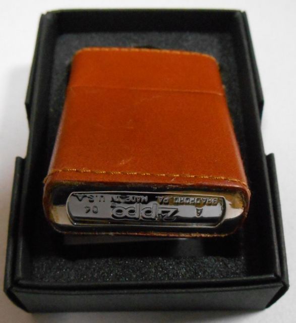 画像: ★革巻 ブラウンレザー！☆SILVER ９２５ メタルボトム仕様 ２００４年１月 ＺＩＰＰＯ！新品