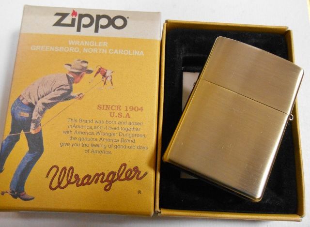 画像: ☆ラングラー！ジーンズ・ブランド Wrangler 真鍮古美 ２００１年１１月 ZIPPO！新品