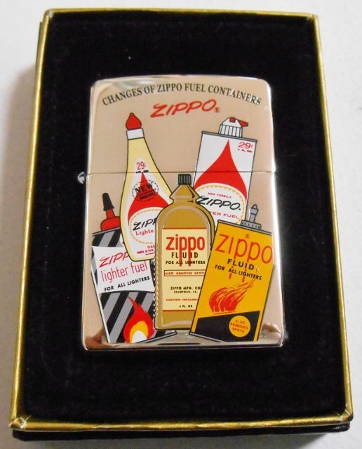 ☆歴代ZIPPOオイル缶デザイン EARY ５柄！シルバー・ハイプレート ２００３年 ZIPPO！新品