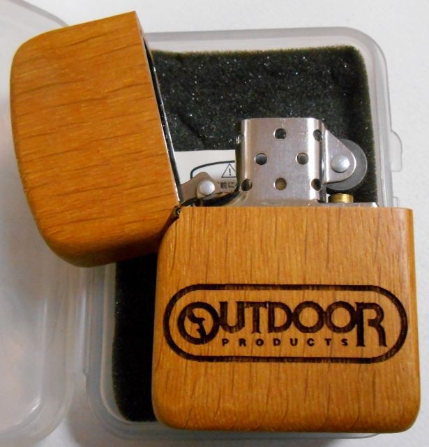 画像: ★１９９７年 ZIPPO OUTDOOR PRODUCTS WOOD！★全面天然木巻き ZIPPO 未使用品A