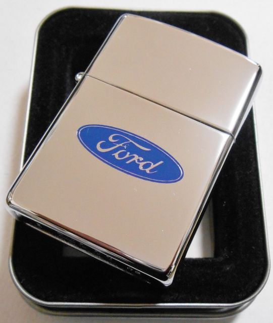 画像: ＦＯＲＤ！フォード オーバル・ブルーロゴ ２００２年 鏡面 ＺＩＰＰＯ！新品