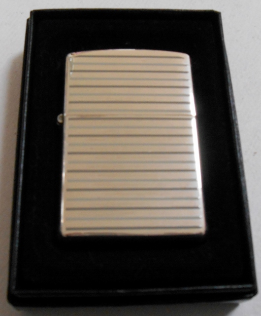 画像: ☆清涼感あふれる・・COOL STRIPE！両面クール・ストライプ 銀加工 ２００２年 ZIPPO！未使用品B