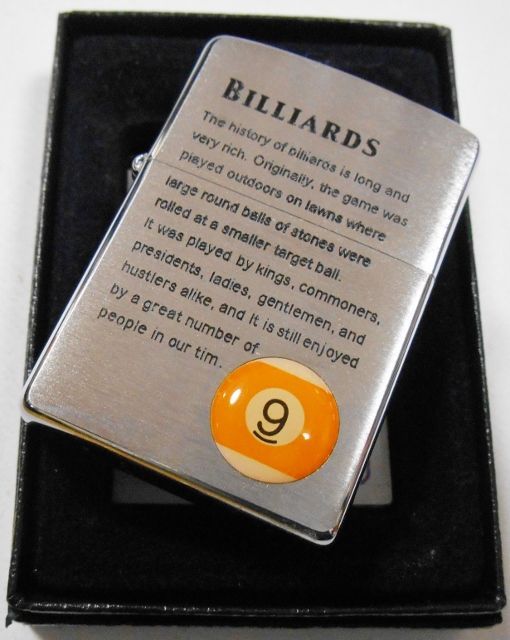 画像: ★ビリヤード！BILLIARDS ボール＃９！２００５年５月 ＃２００ ZIPPO！新品