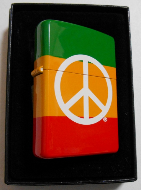 画像: ☆PEACE！色鮮やかな・・ピースマーク 全面カラー ２００５年 ZIPPO！新品