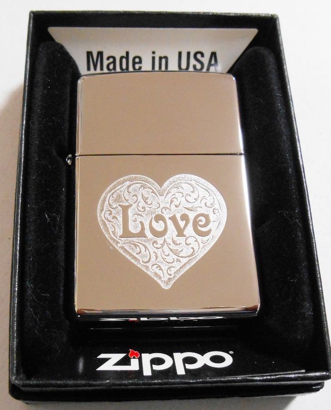 画像1: Love & Heart！お洒落な・・彫刻デザイン ２０１０年 USA ZIPPO！新品