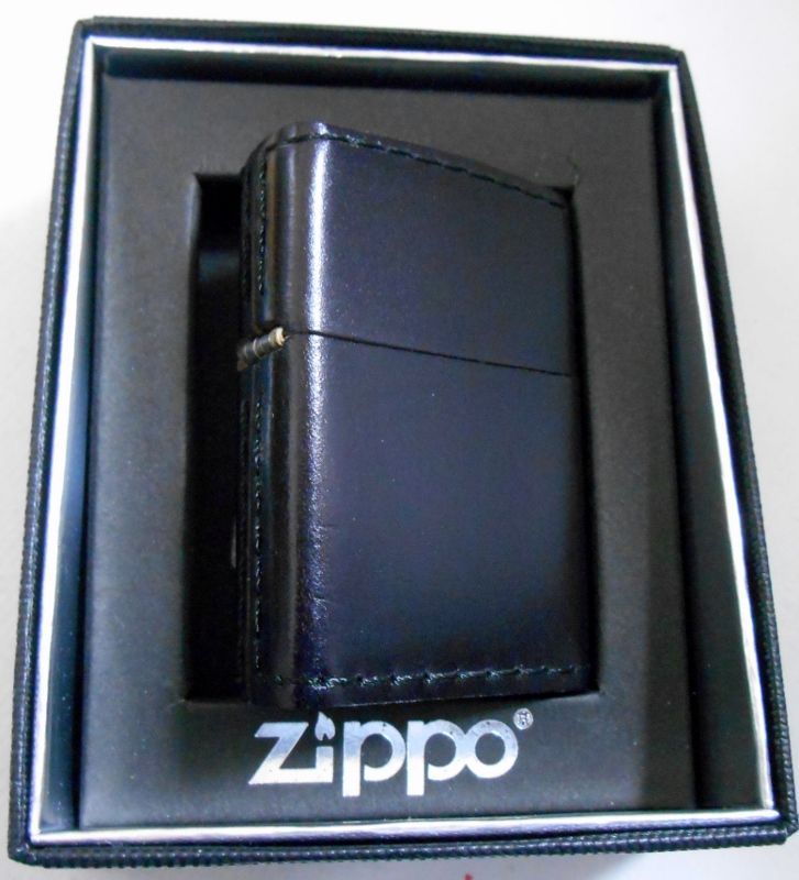 画像: ★渋い！コードバン！馬皮 革巻き ２００６年 Cordvan Black Zippo！ 新品