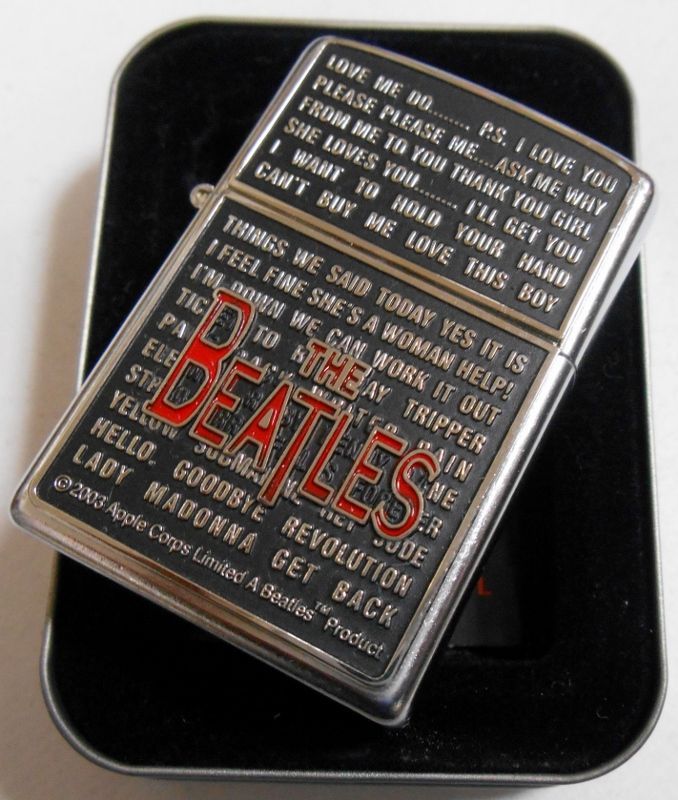 The Beatles ビートルズ ヒット曲満載エンブレム ２００４年 Zippo 新品 ジッポーパーク Zippopark