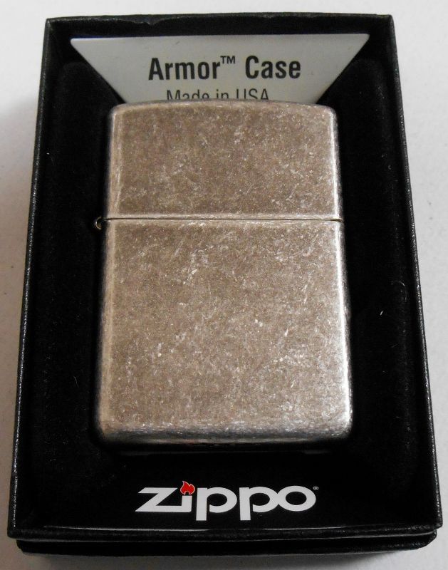 画像1: ☆渋い！アーマー・アンティーク・シルバー！２０１６ Armor Antique Silver Zippo！新品