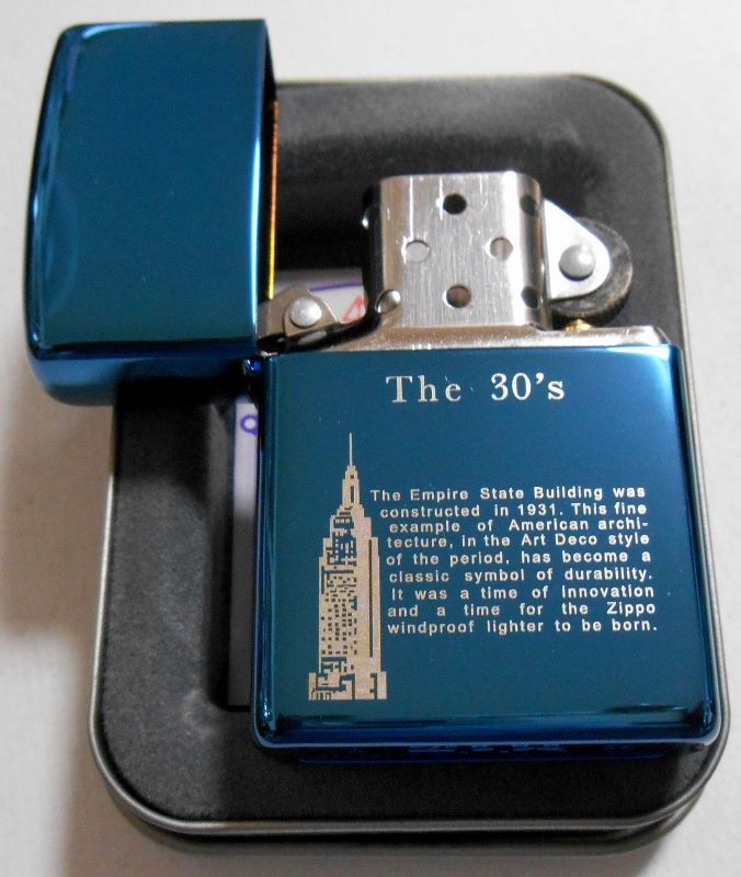 画像: The ３０’ｓ エンパイア・ステーツビル！サファイアブルー ２００４年 ZIPPO！新品 