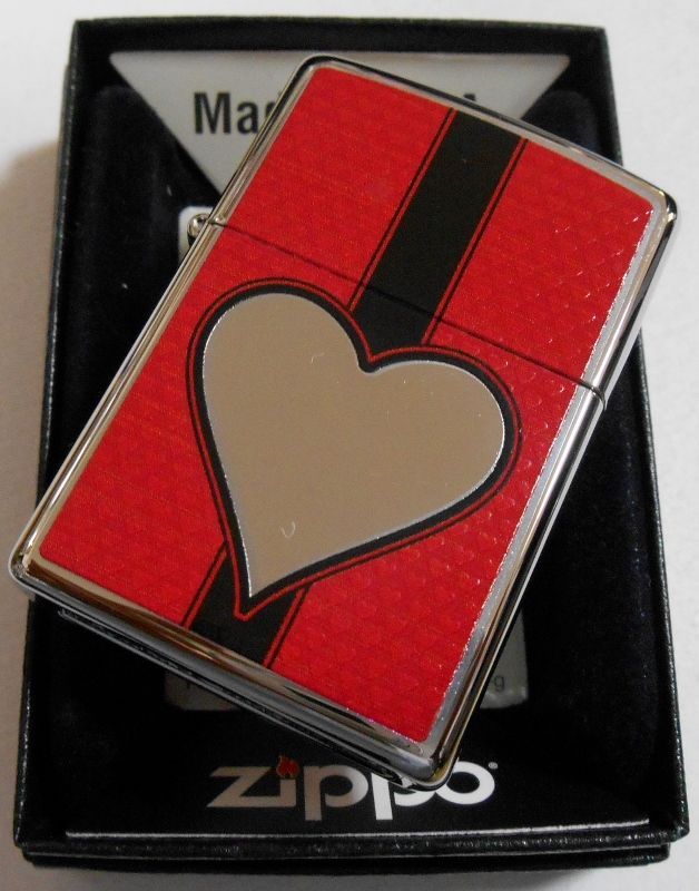 画像: Heart！お洒落な・・RED＆ハートデザイン ２０１３年 USA ZIPPO！新品